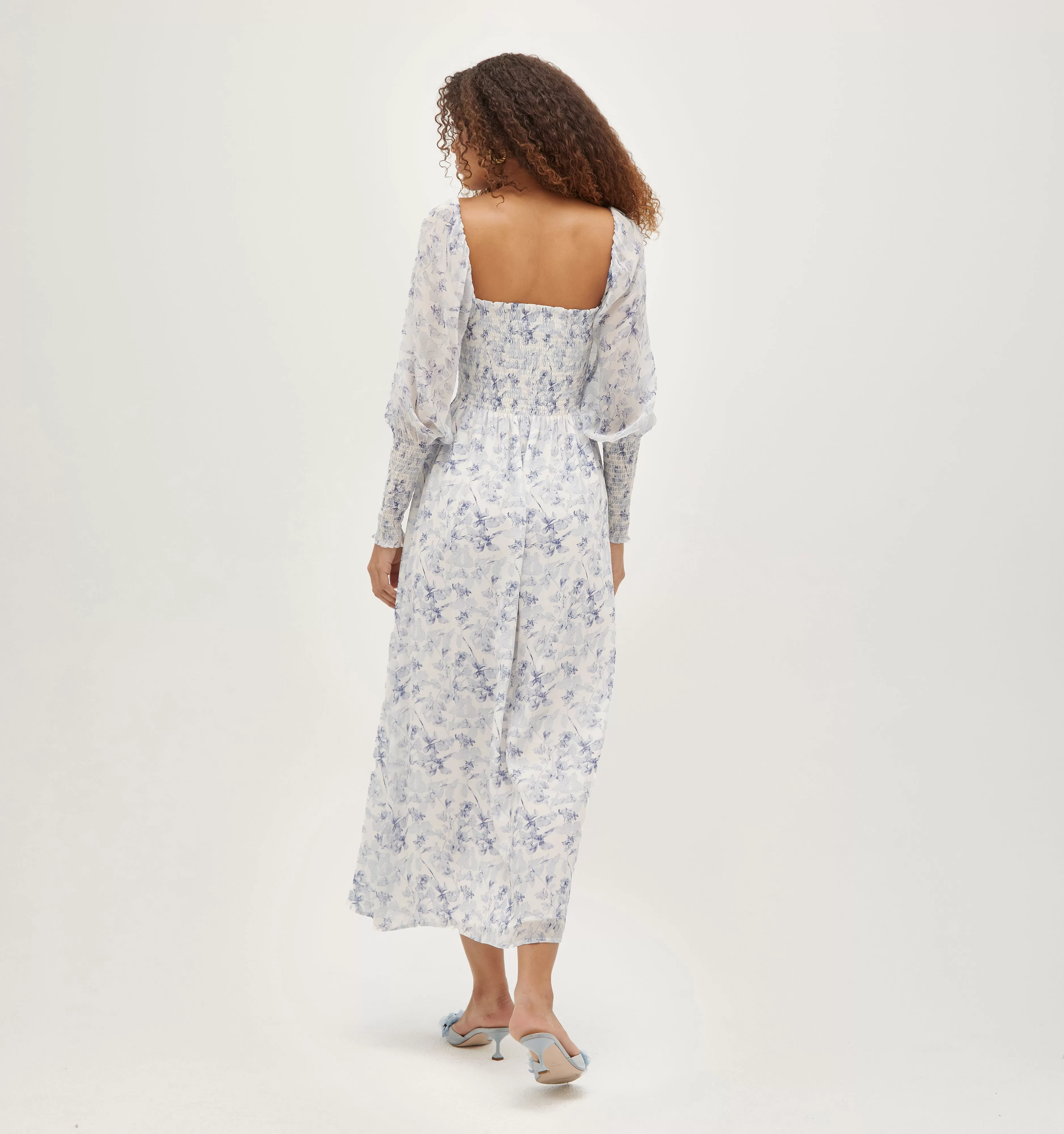 The Grace Maxi Nap Dress - Pressed Flowers Georgette