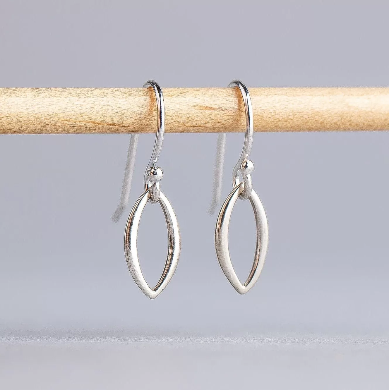 Tiny Leaf Petal Dangle Earrings