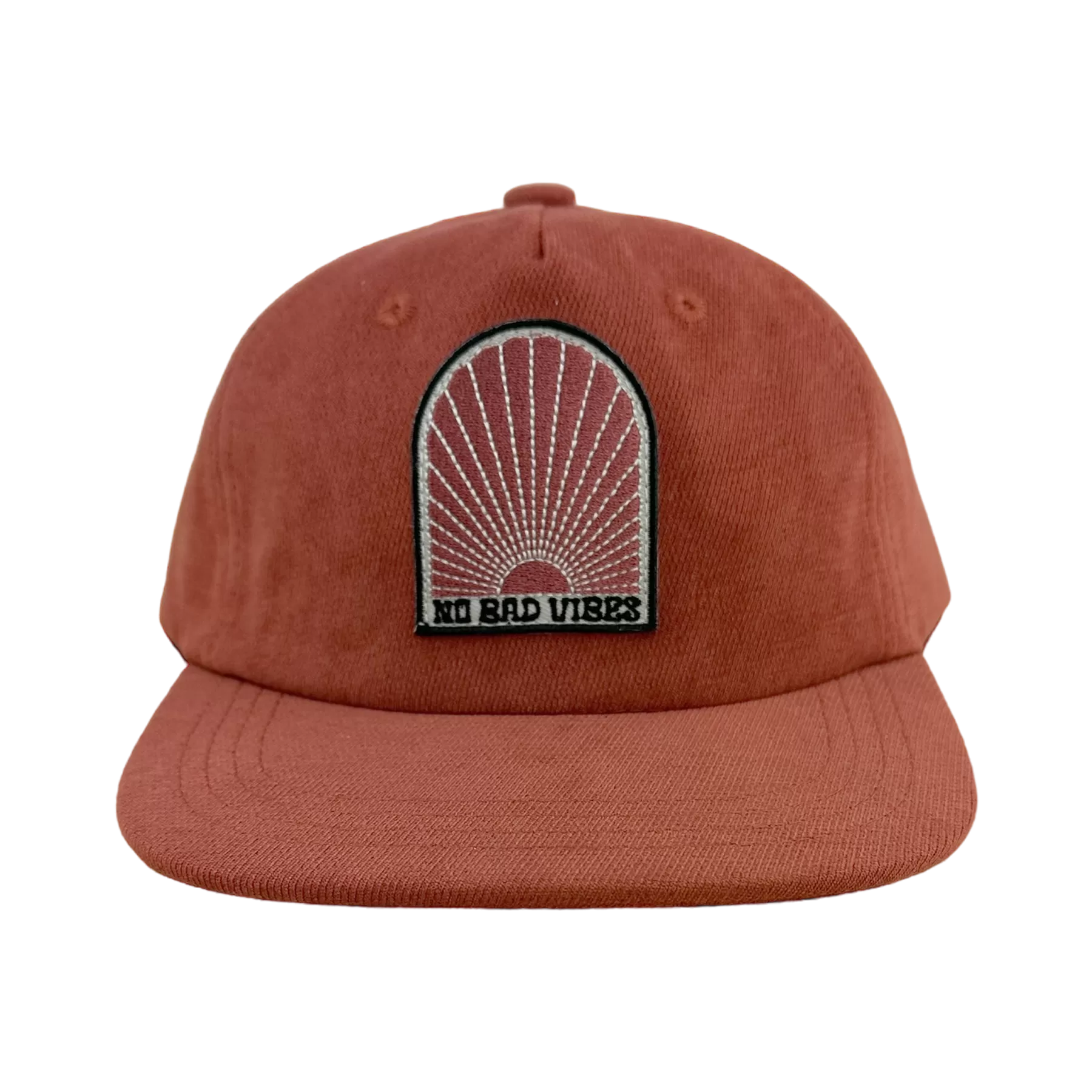 Tiny Whales No Bad Vibes Rust Snap Back Hat