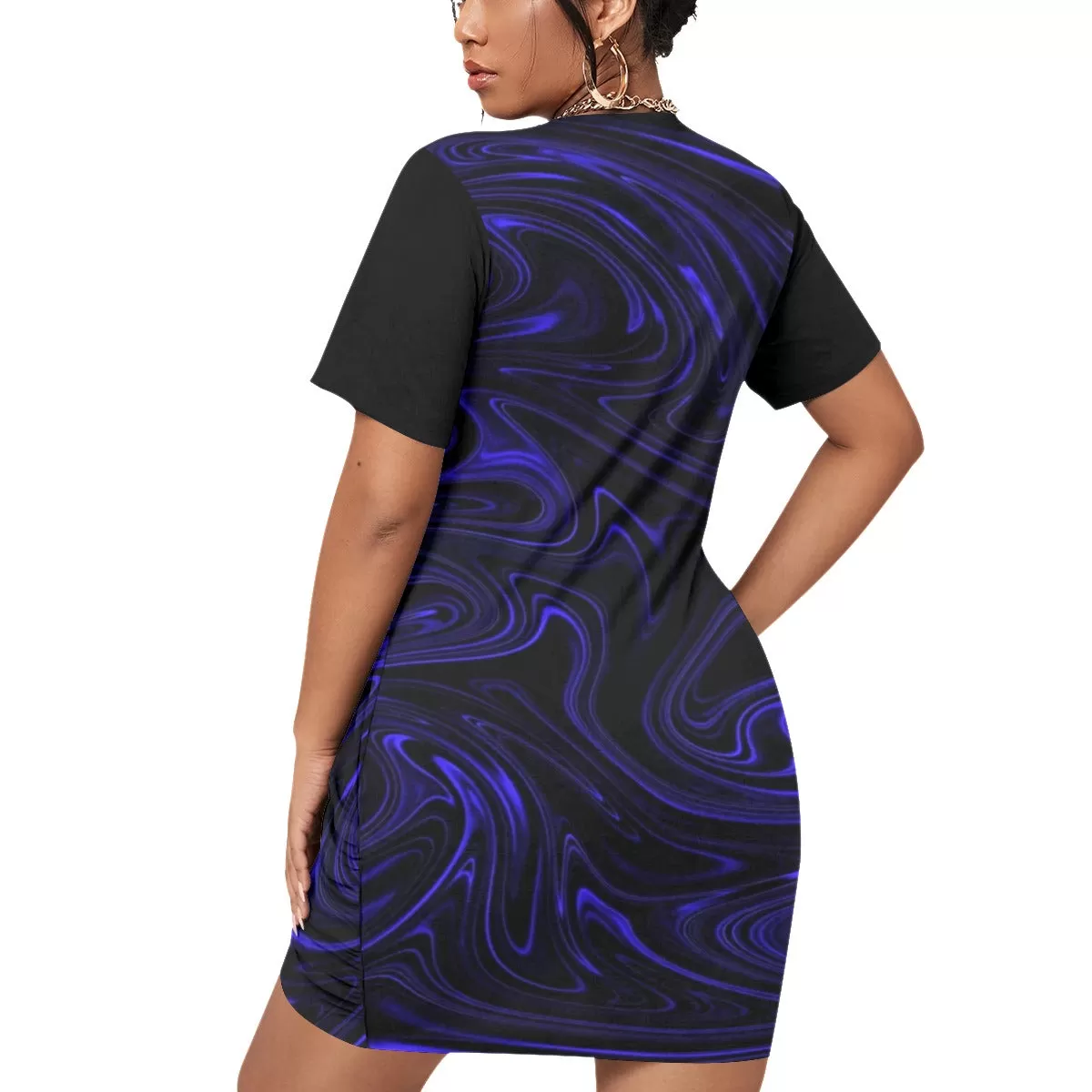 TRP Maze 01-02 Designer Stacked Hem Plus Size Mini Dress