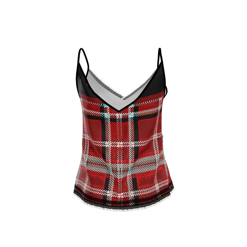 TRP Twisted Patterns 06: Digital Plaid 01-05A Designer Cami Top