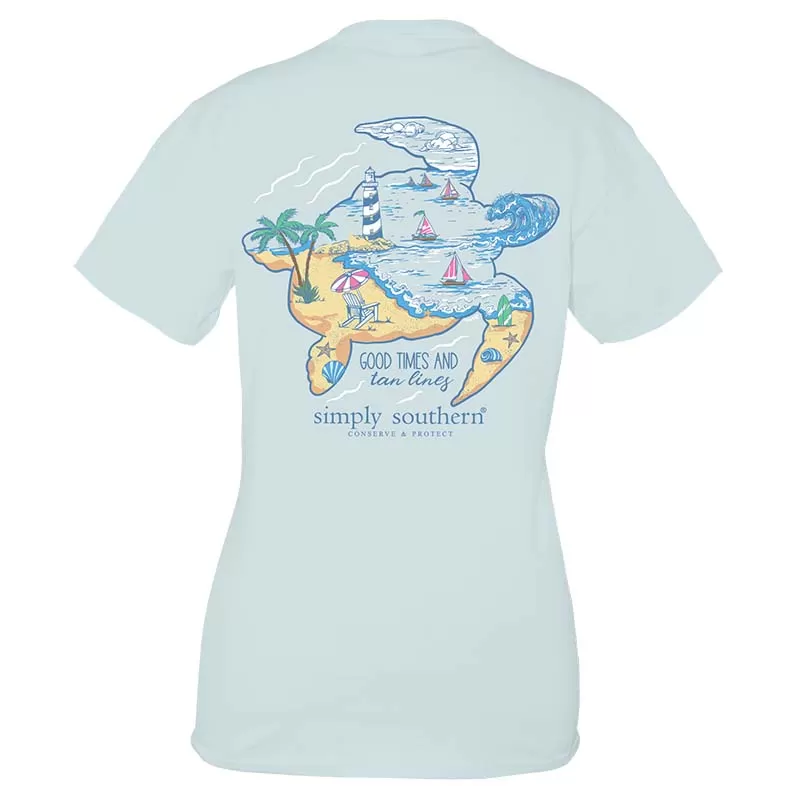 Turtle Tracking Lighthouse Short Sleeve T-Shirt