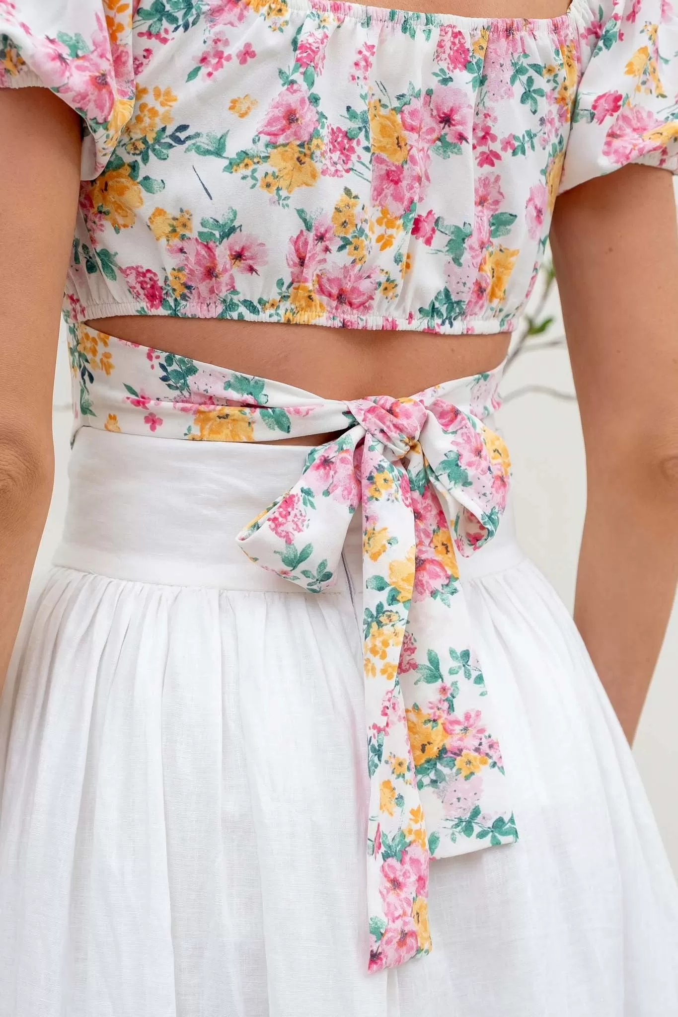 Ultimate Getaway Floral Corset Waist Crop Top