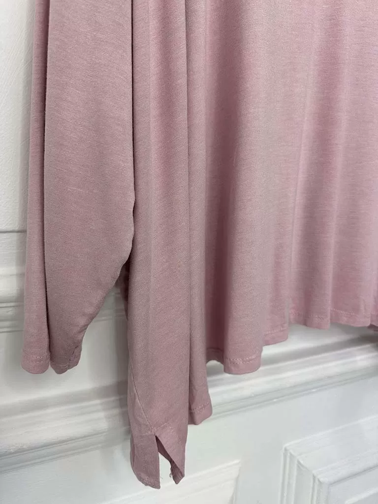 V-Neck Dawny Jersey Top - Blush