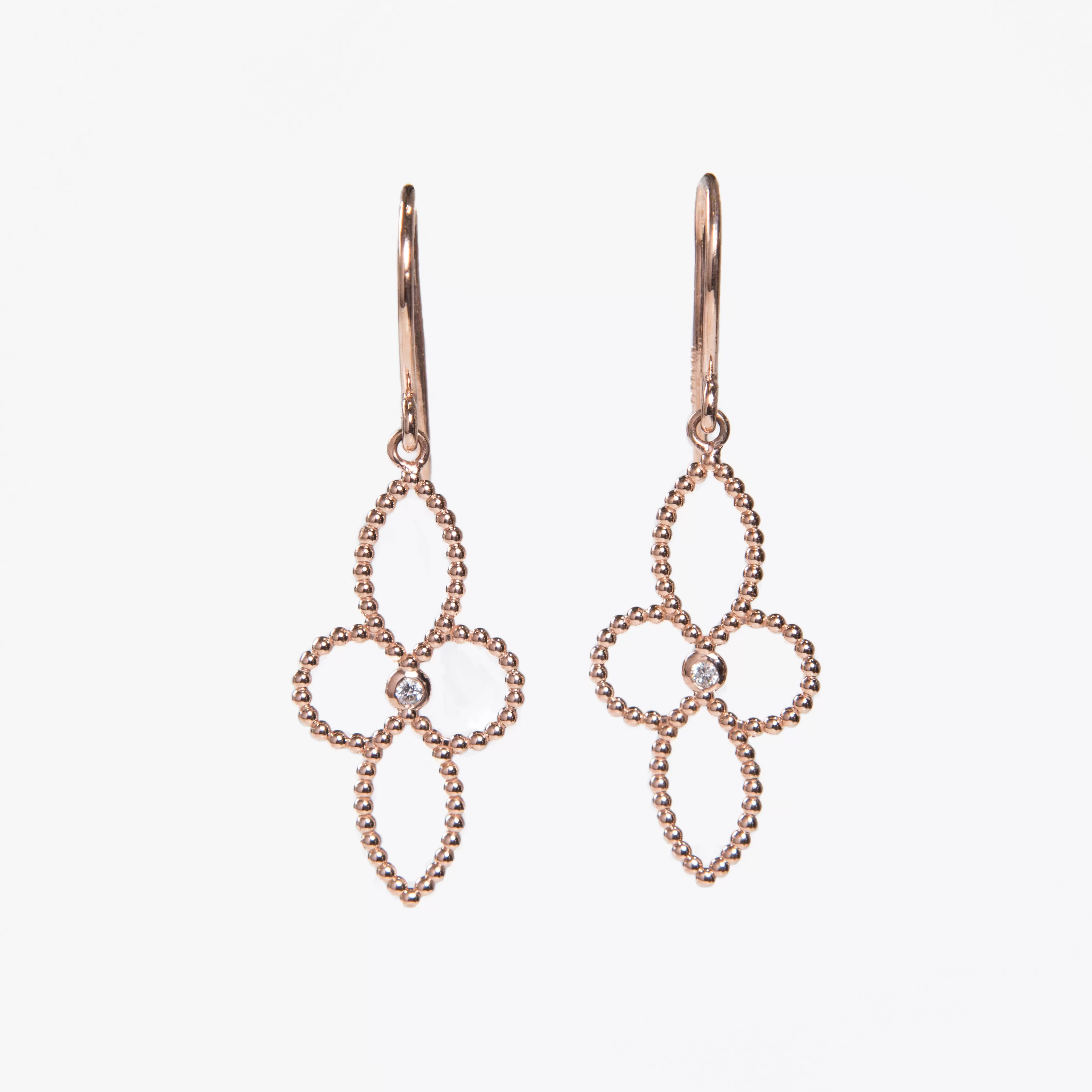 WD35 - 4 Petal Flower Drop Earrings