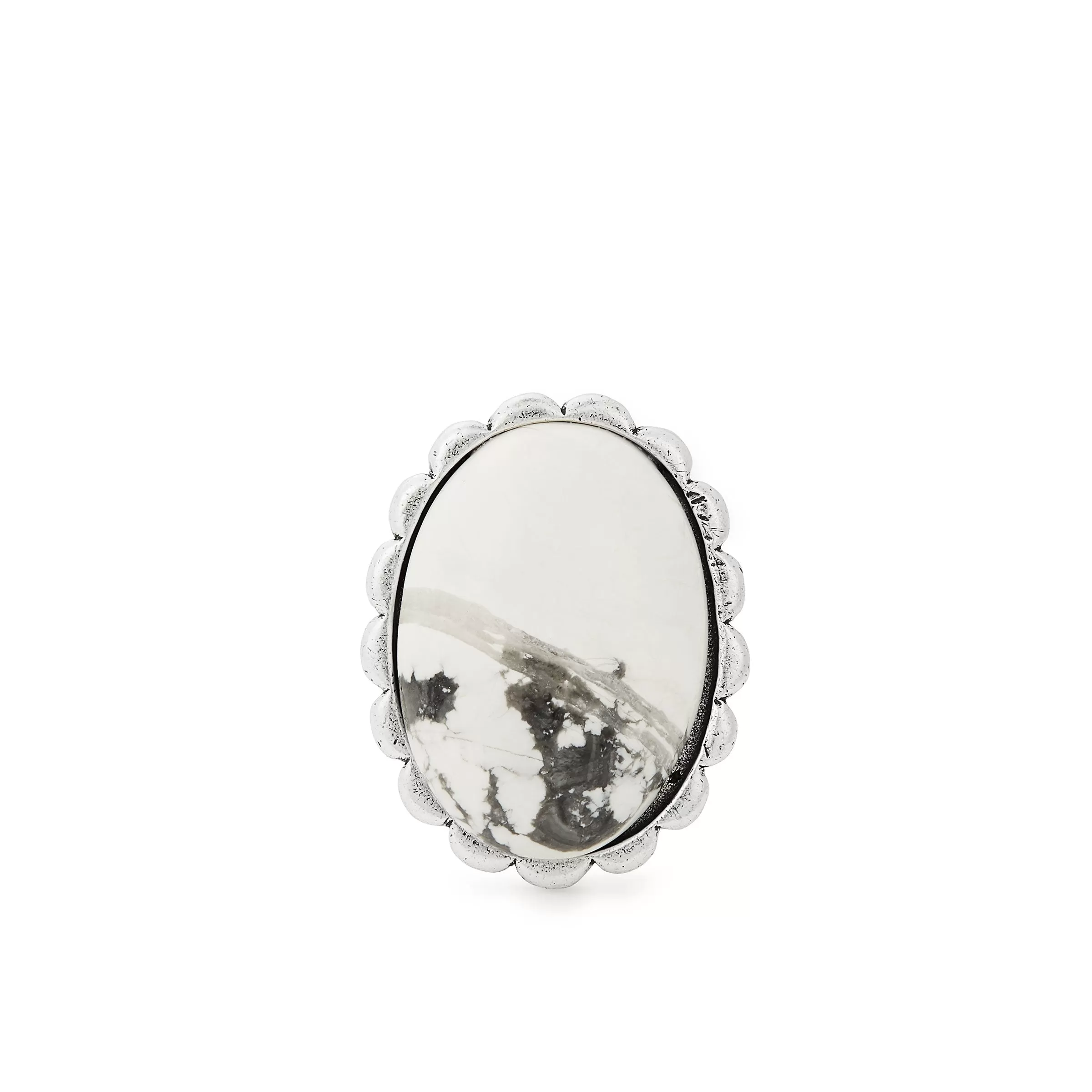 White Matrix Cocktail Ring