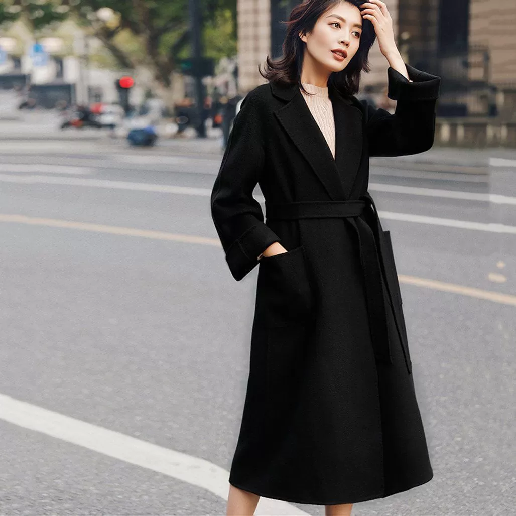 Women Double-Sided Woolen Coat