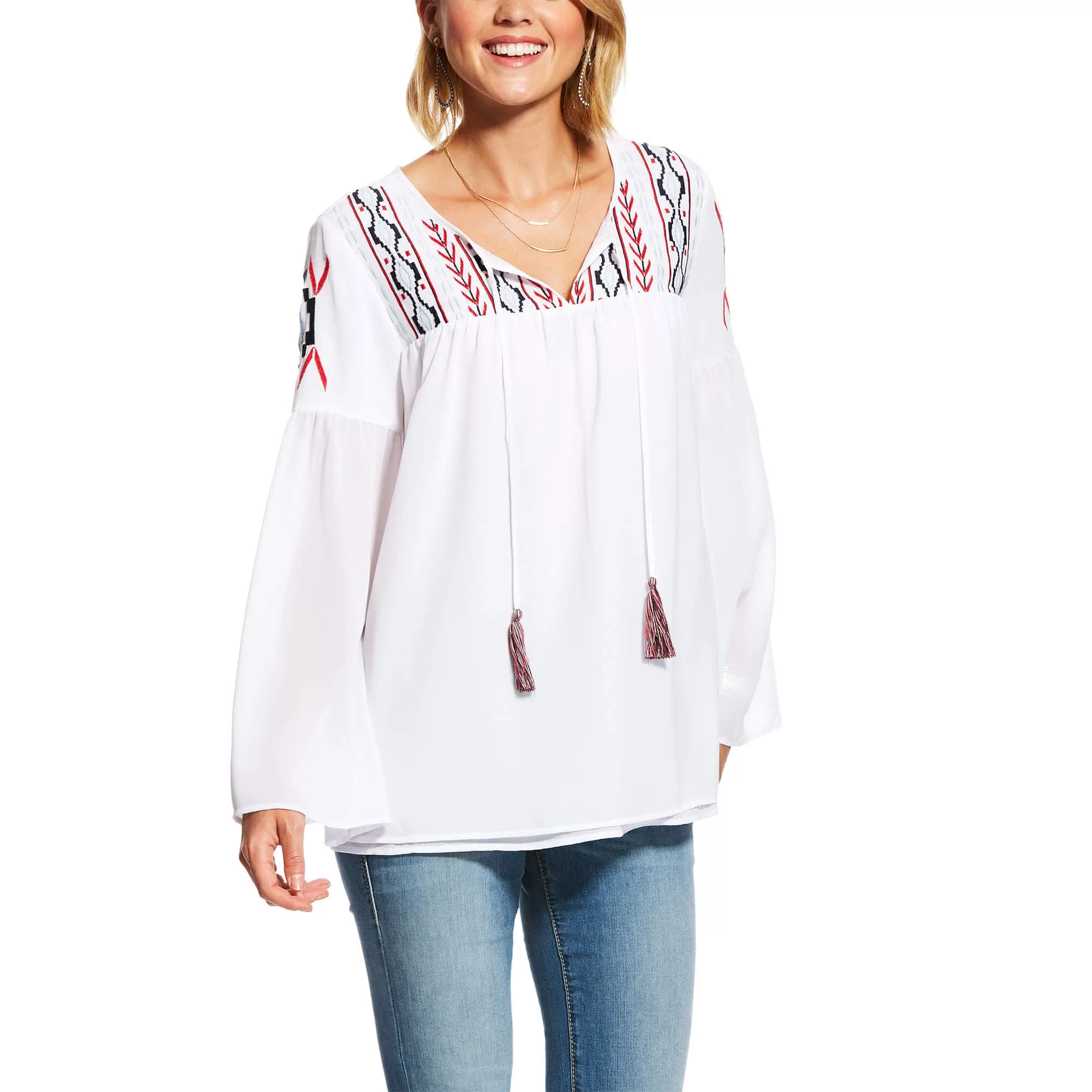 Women's Ariat Freedom White Tunic Shirt