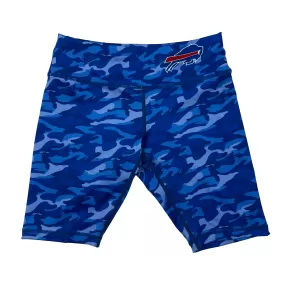 Women's Buffalo Bills Royal Blue Camo Biker Shorts