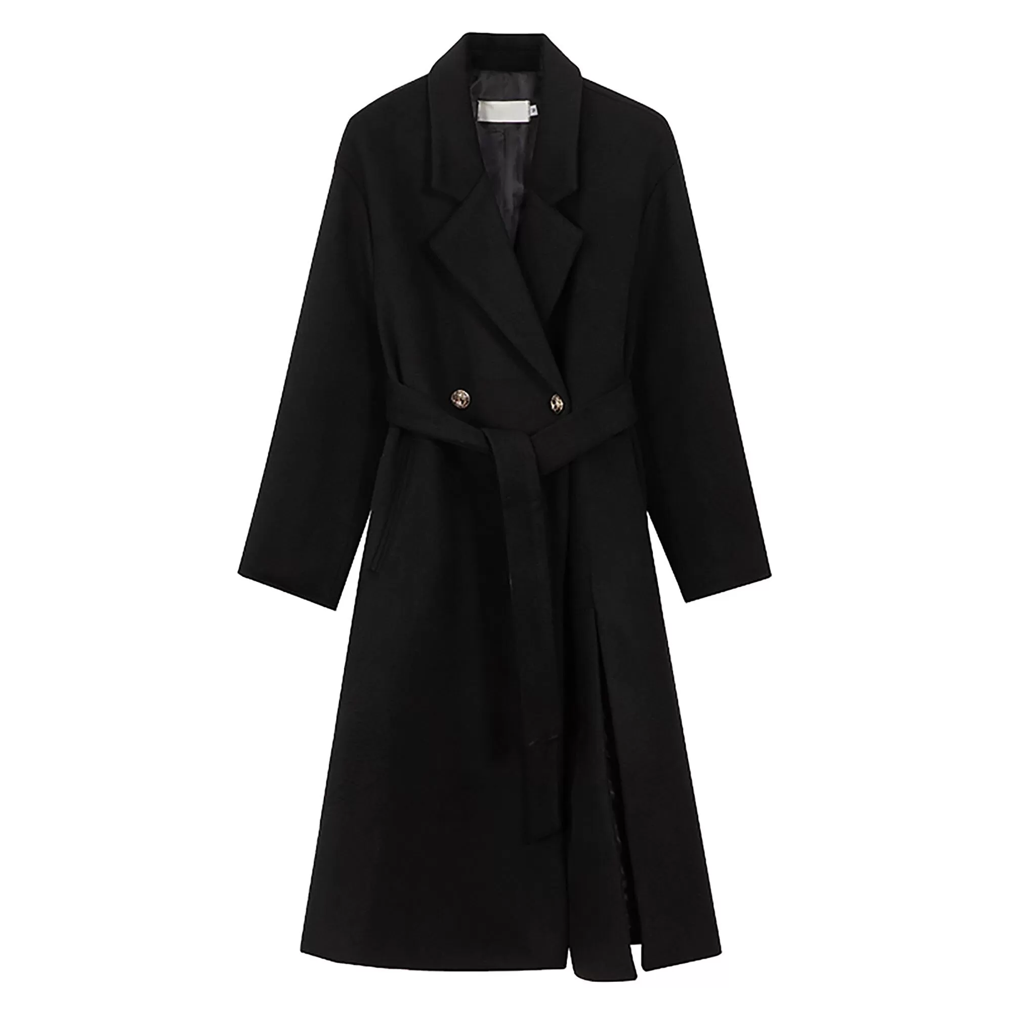 Women's camel thick Wool Overcoat over-knee woolen coat,Loose Oversize Wool Blend reefer Coat,Fall Coat Winter Black Woolen Overcoat Coat