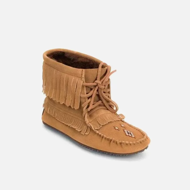 Womens Harvester Suede Lined Moccasin - Oak