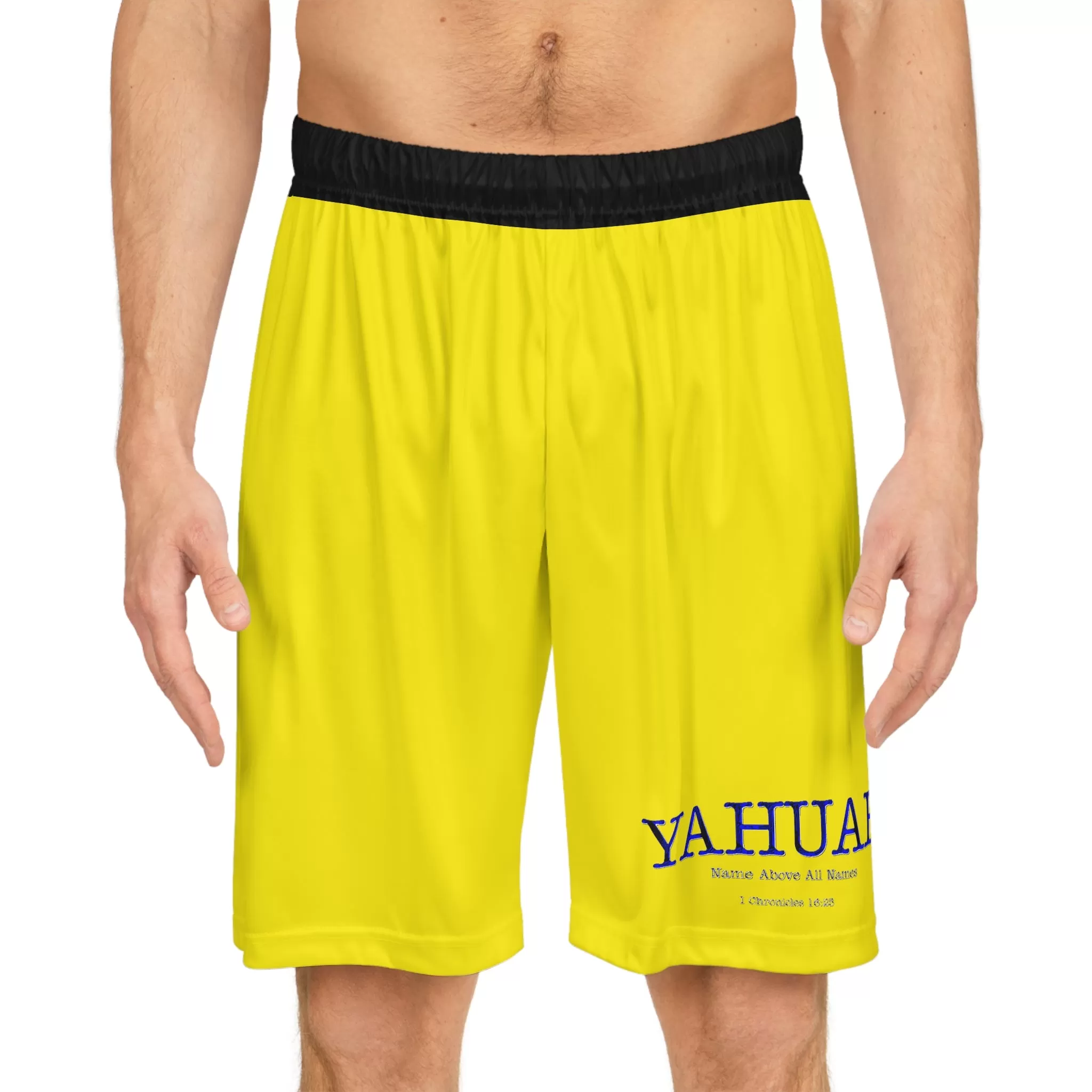 Yahuah-Name Above All Names 02-01 Men's Designer Basketball Shorts