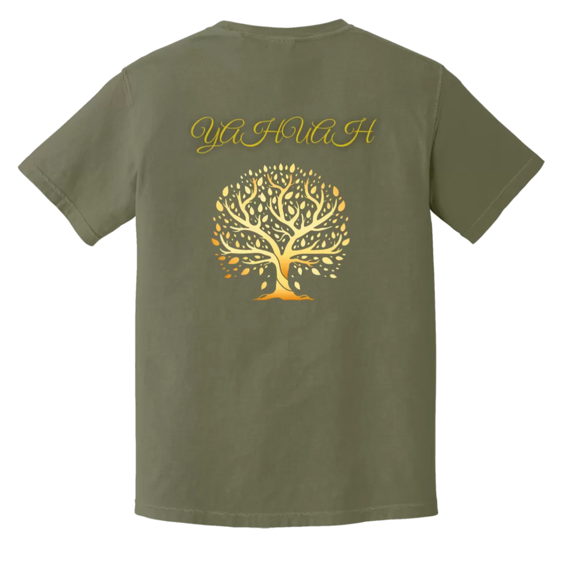 Yahuah-Tree of Life 01 Men's Designer Heavyweight Garment Dyed T-shirt (7 colors)