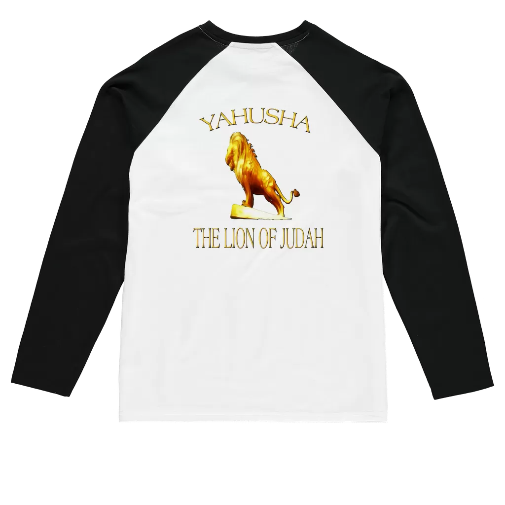 Yahusha-The Lion of Judah 01 Designer Sublimation Raglan Long Sleeve Unisex T-shirt